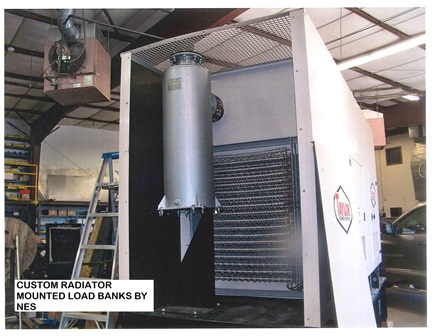 LOAD BANK BEING INSTALLED ON NEW UNIT